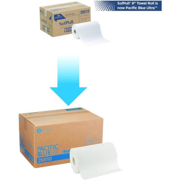 Ultra 9" Paper Towel Roll, White, 26610, 400 Feet Per Roll, 6 Rolls Per Case - Picture 3 of 7